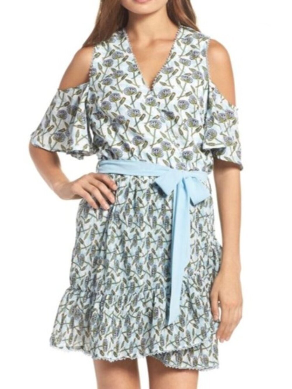 NWT Anthropologie Foxiedox Lexie Cold Shoulder Floral Mini Dress